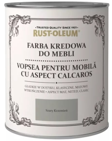 Rust-oleum Farba kredowa do mebli Szary Krzemień mat 750ml
