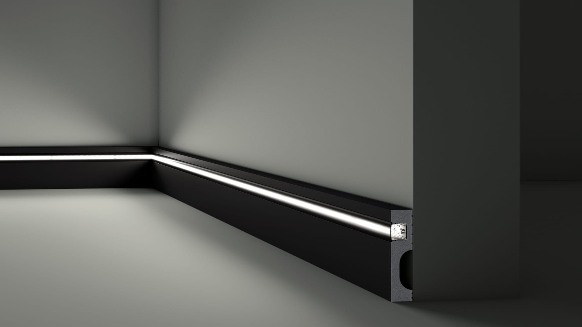 IL11 Wallstyl  Listwa przypodłogowa oświetleniowa NMC czarna