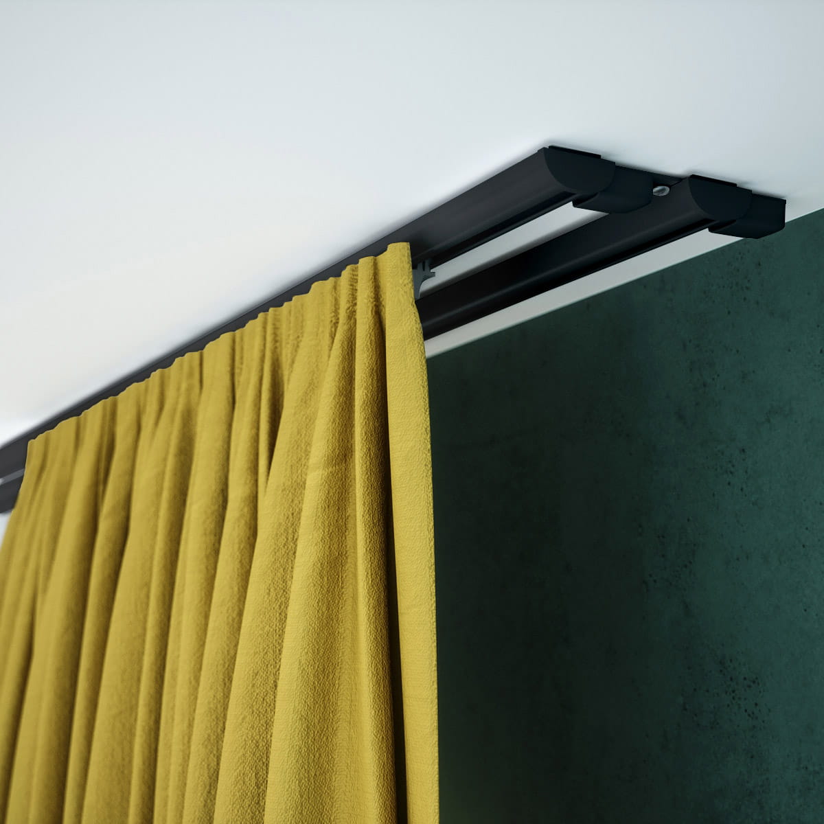 Szyna aluminiowa podwójna cięta kompletna ZS2-400/2 Czarna/Szara