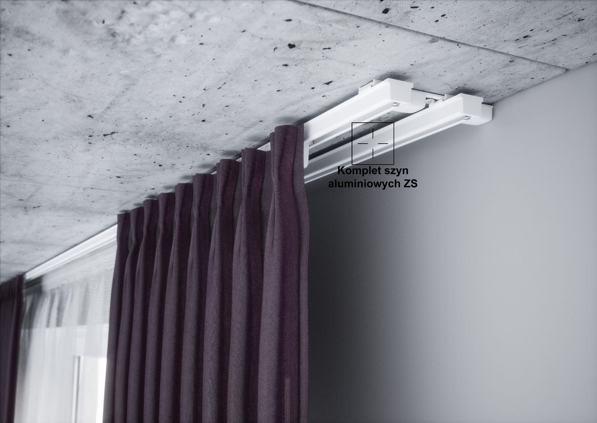Szyna aluminiowa podwójna kompletna ZS2-250