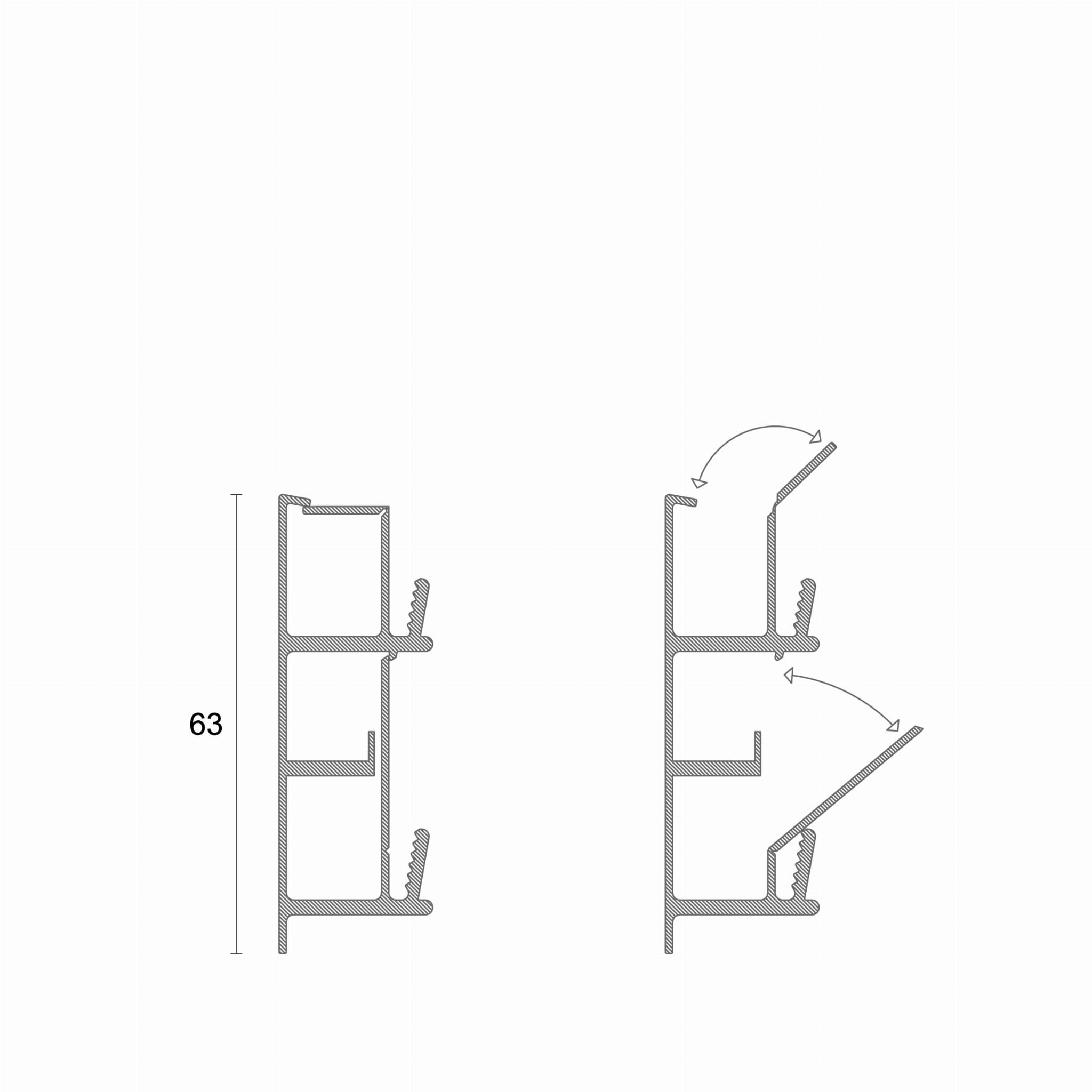 Przepusty kablowe z białego  PVC 97/8CB - opakowanie 20 sztuk
